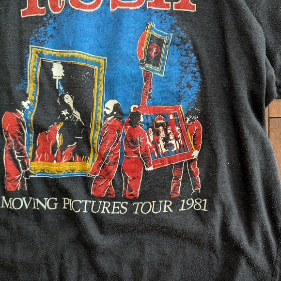 RUSH MOVING PICTURES 1981 VINTAGE TOUR TSHIRT - Picture 2 of 4
